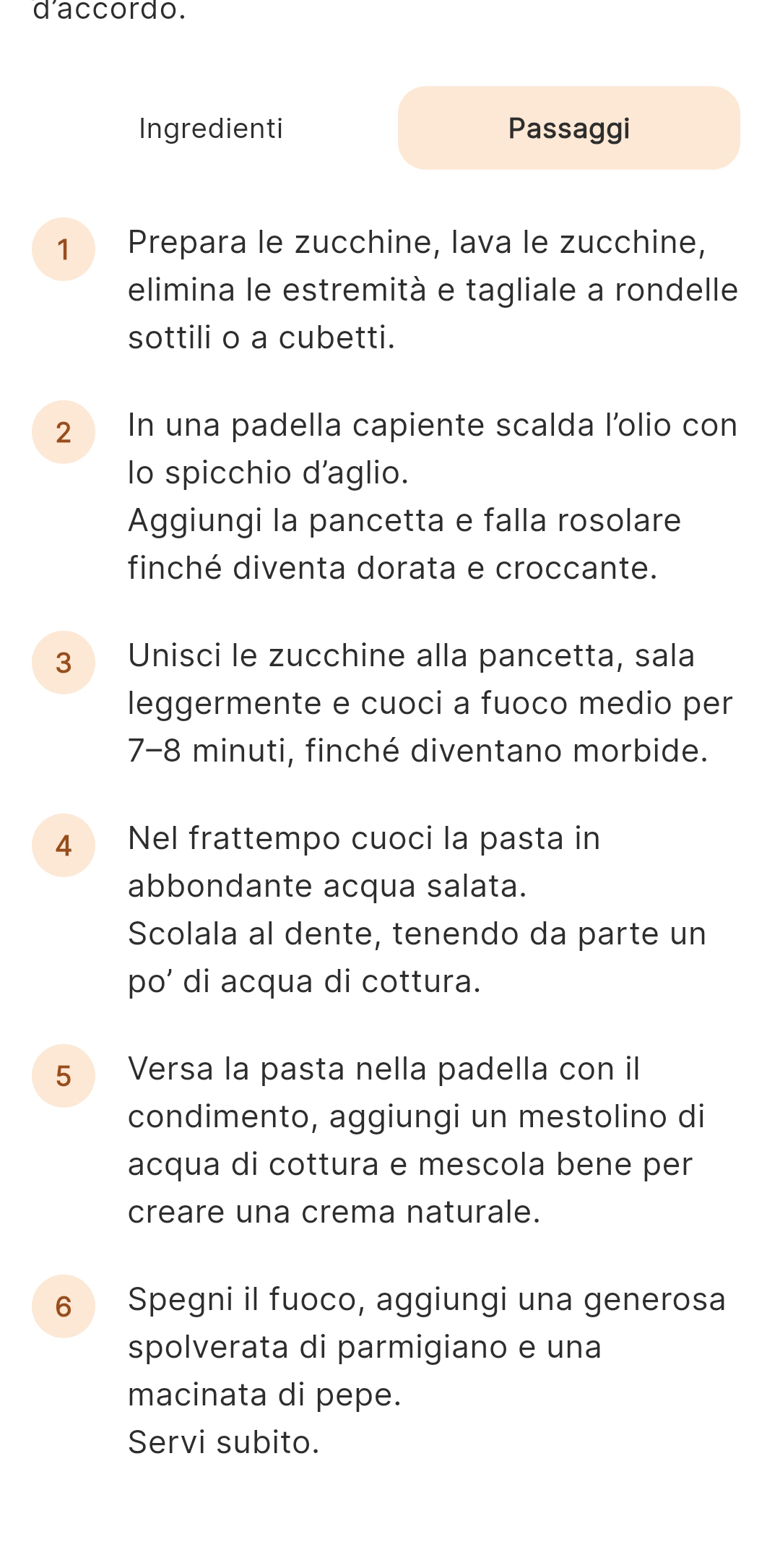 Commenti e reaction sulla ricetta
